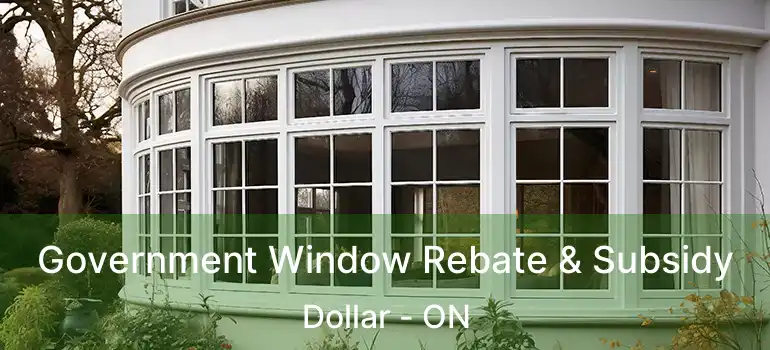 Government Window Rebate & Subsidy Dollar - ON