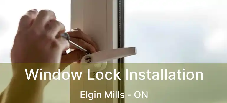 Window Lock Installation Elgin Mills - ON